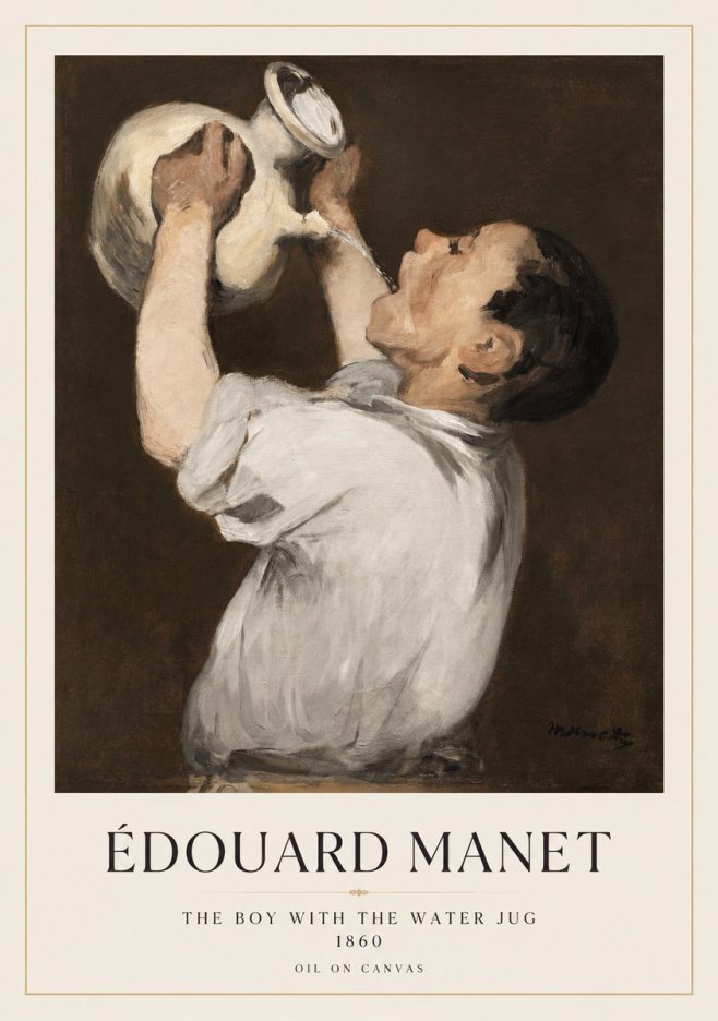 Édouard Manet The Boy with the Water Jug No1 - Póster
