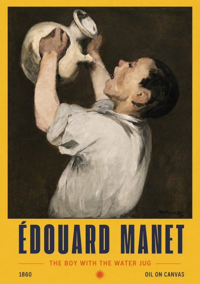 Édouard Manet The Boy with the Water Jug No2 - Póster