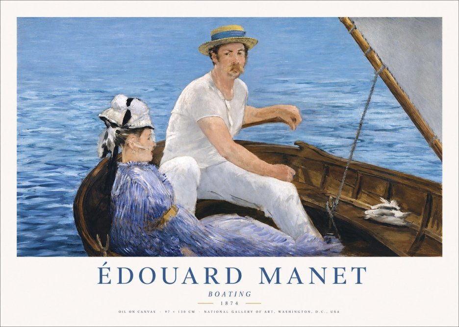 Édouard Manet Boating No1 - Póster