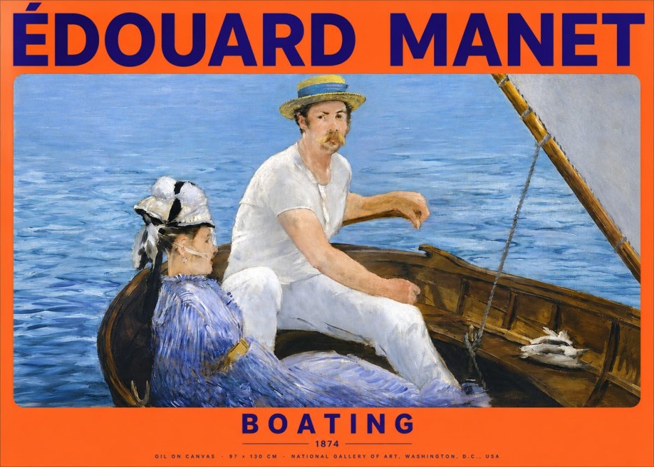 Édouard Manet Boating No2 - Póster