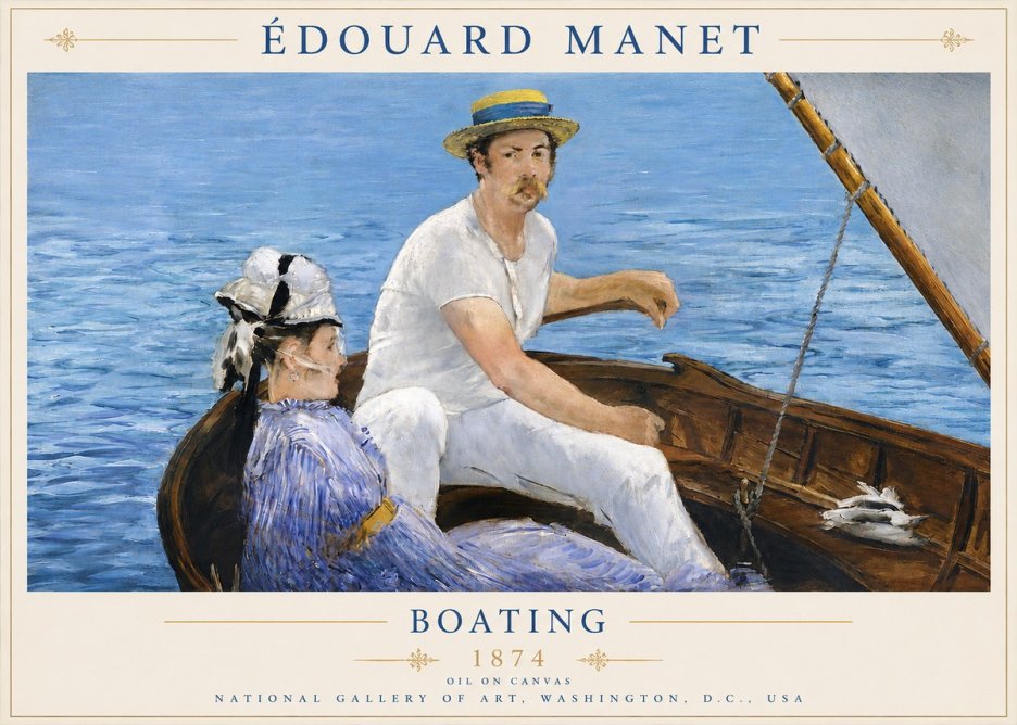 Édouard Manet Boating No3 - Póster
