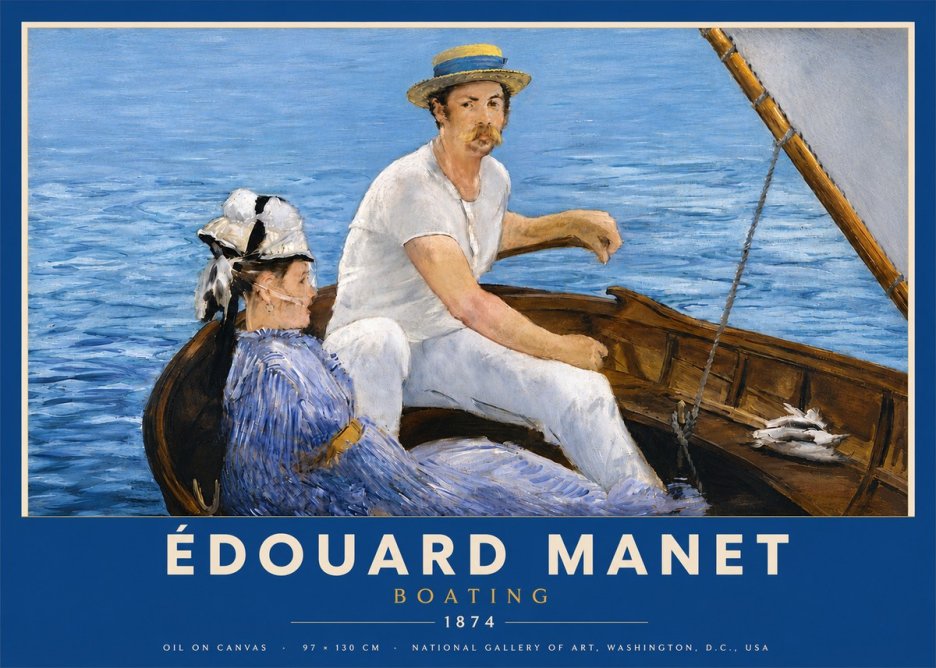 Édouard Manet Boating No5 - Póster