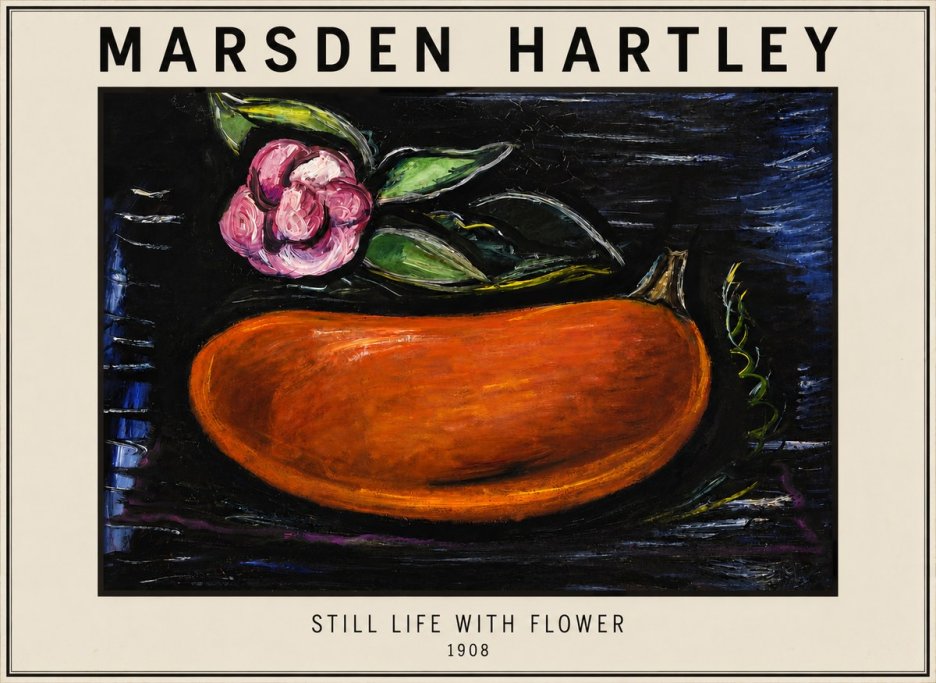 Marsden Hartley Still Life with Flower No3 - Póster