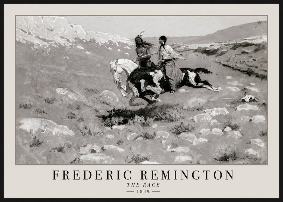 Frederic Remington The Race II No1 - Póster