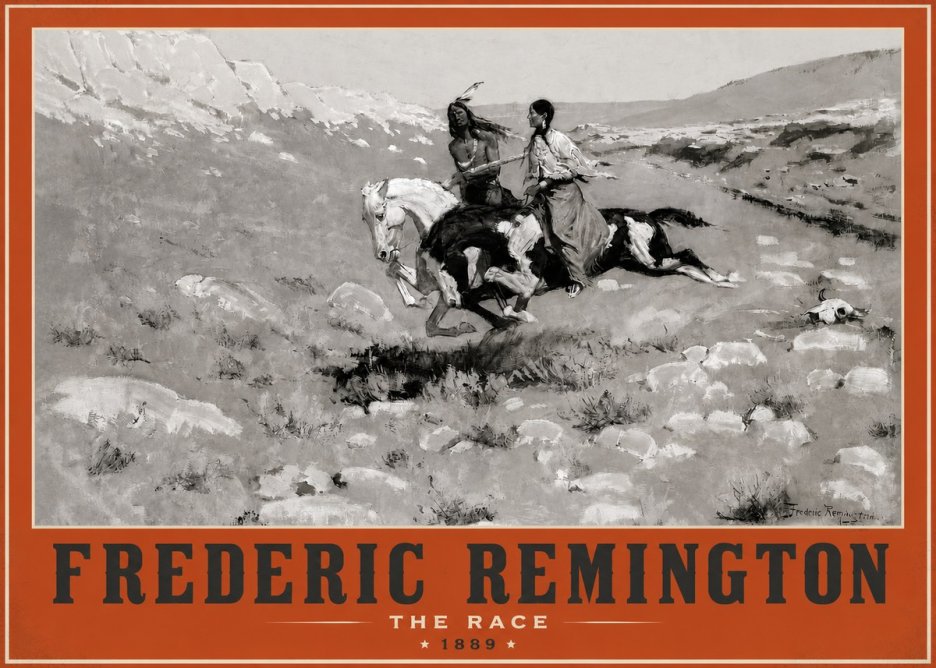 Frederic Remington The Race II No2 - Póster