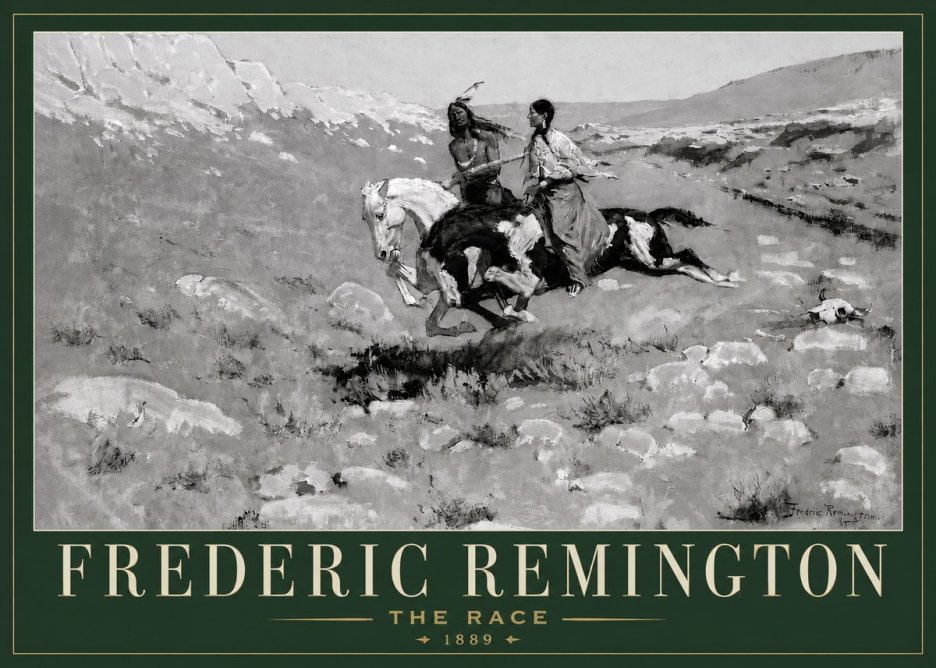 Frederic Remington The Race II No3 - Póster