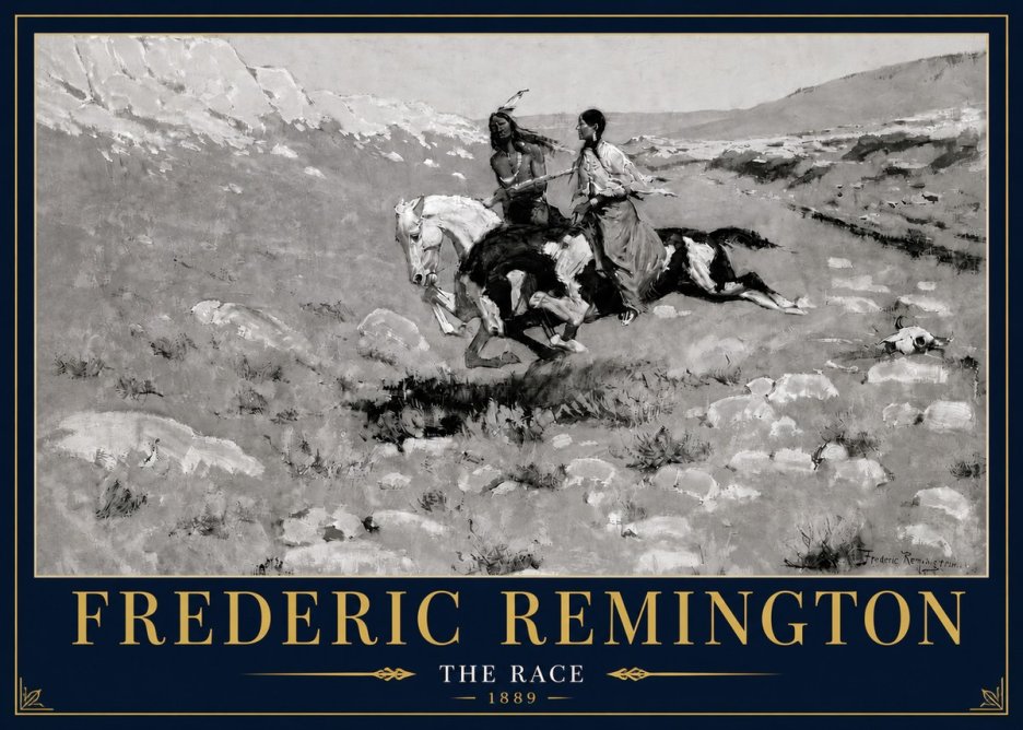 Frederic Remington The Race II No4 - Póster