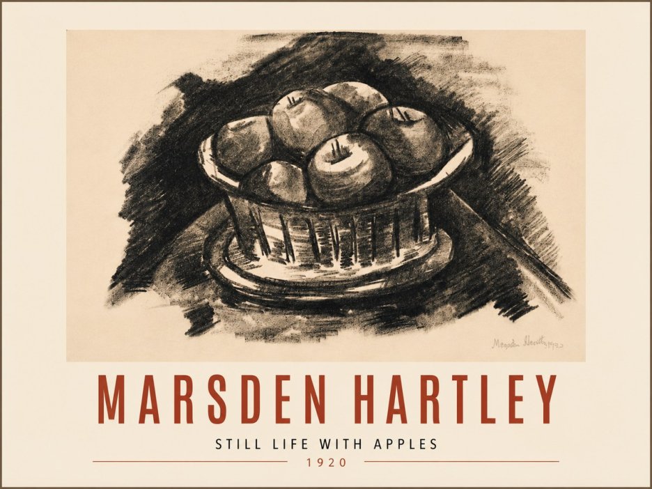 Marsden Hartley Still Life with Apples No5 - Póster