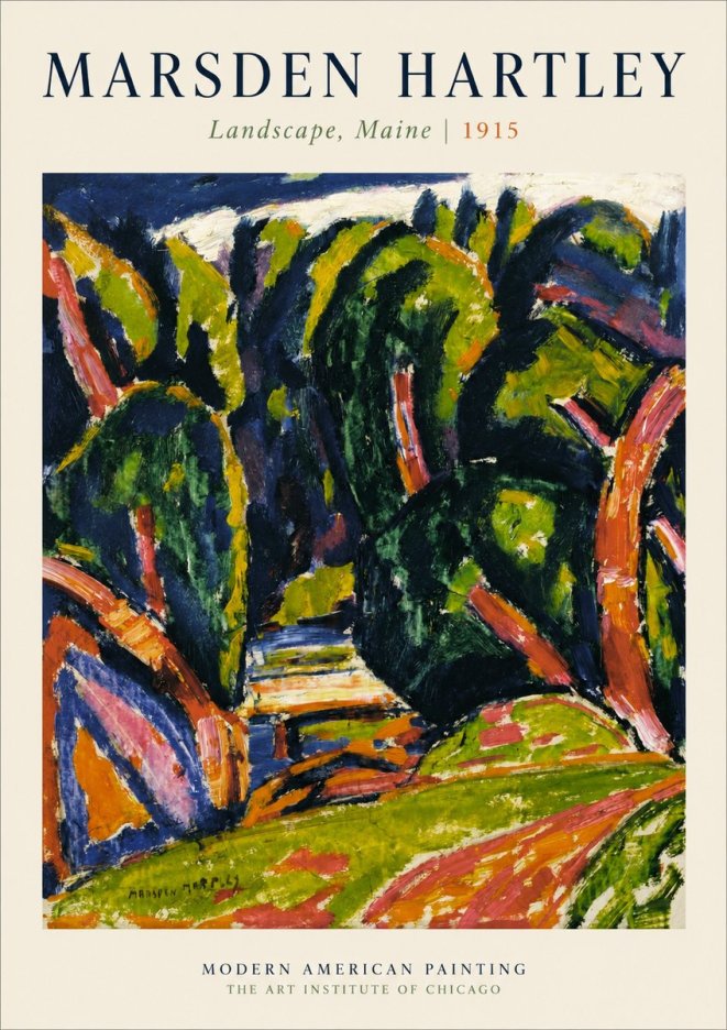 Marsden Hartley Landscape, Maine No1 - Póster