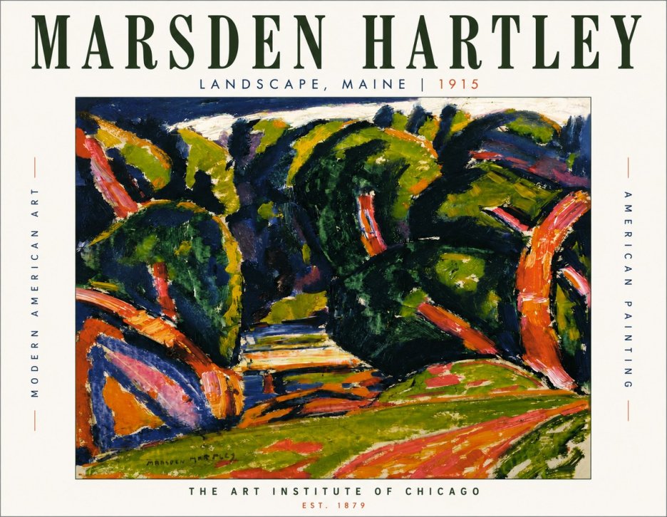 Marsden Hartley Landscape, Maine No6 - Póster
