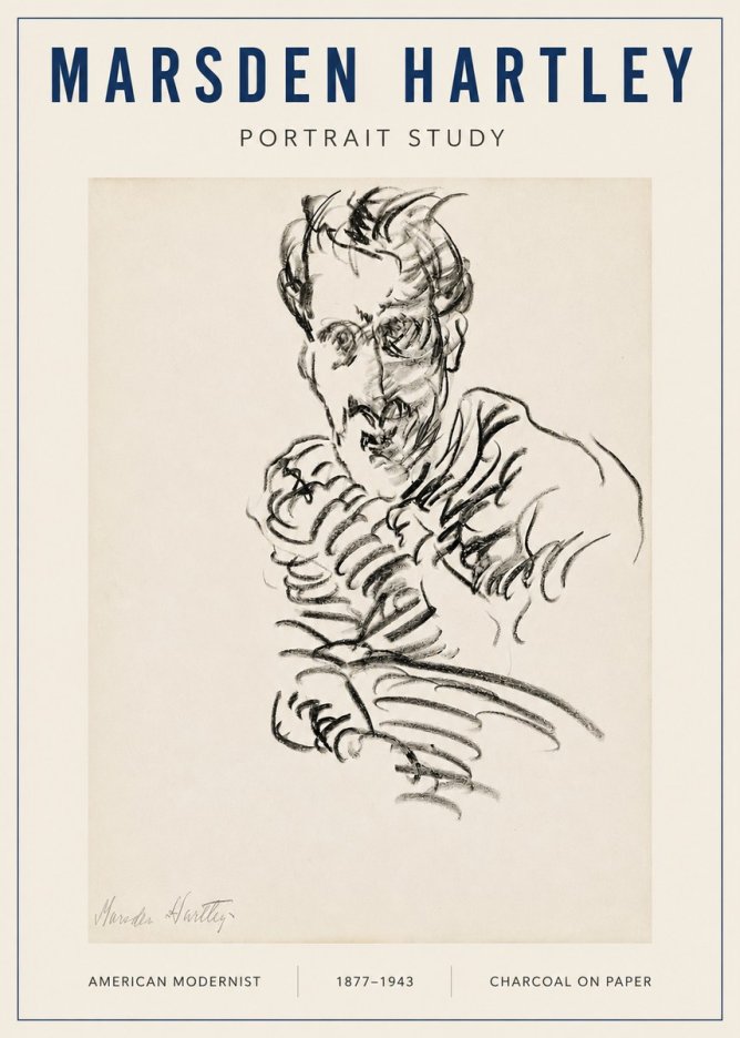 Marsden Hartley Portrait Study No3 - Póster
