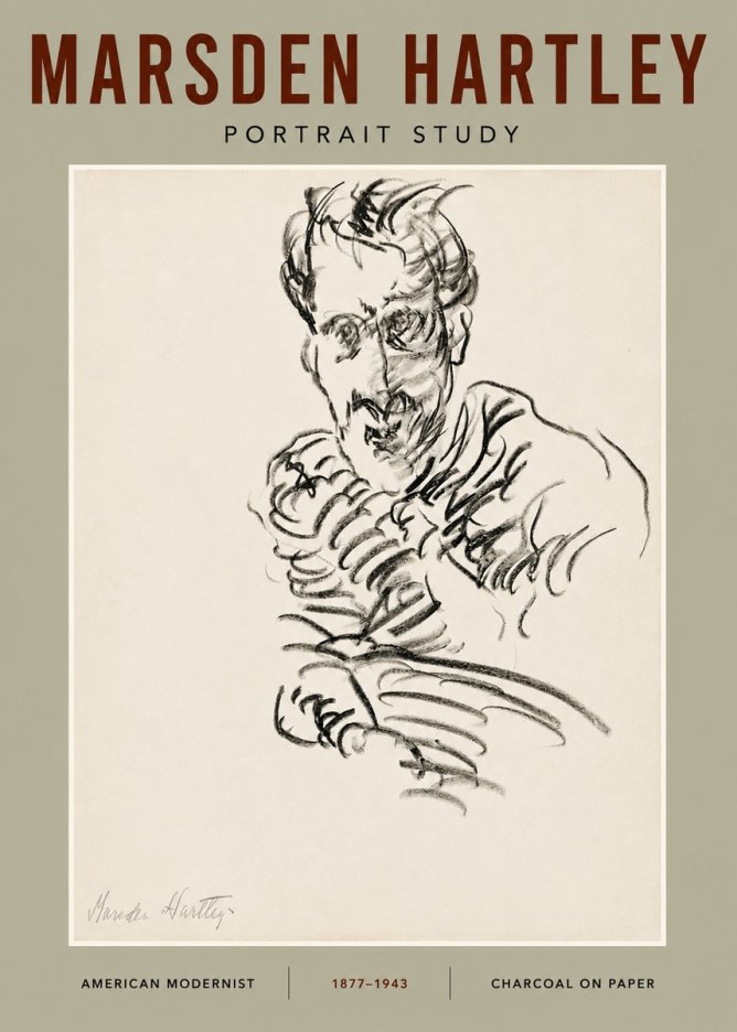 Marsden Hartley Portrait Study No4 - Póster