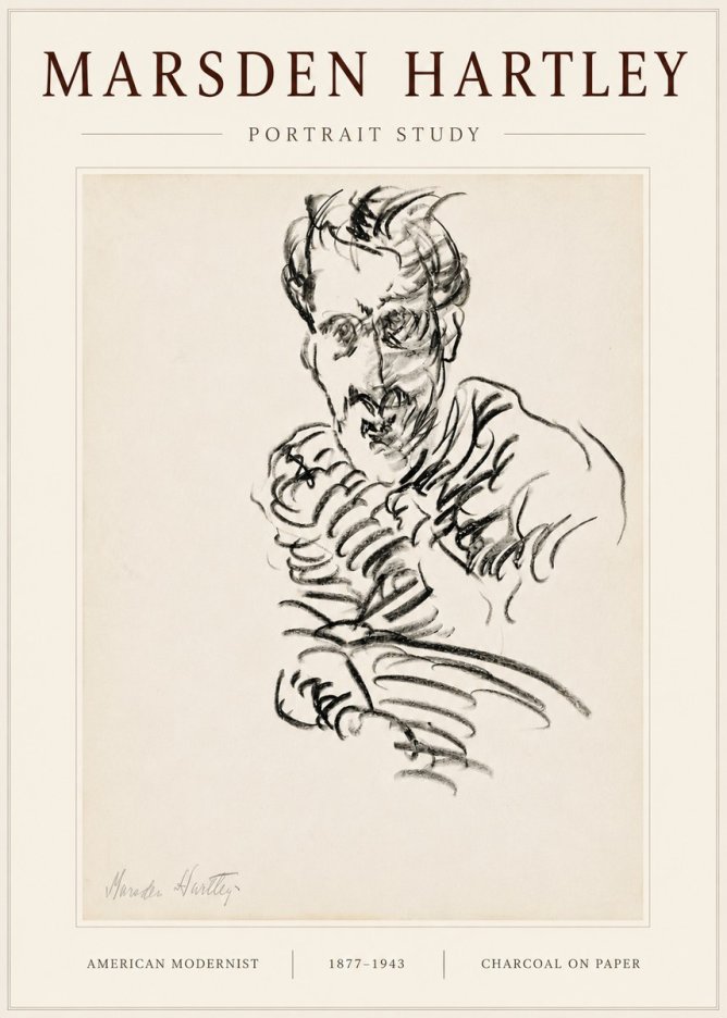 Marsden Hartley Portrait Study No6 - Póster
