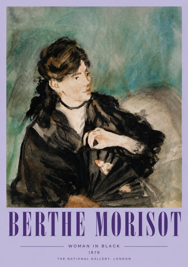 Berthe Morisot Woman in Black No4 - Póster