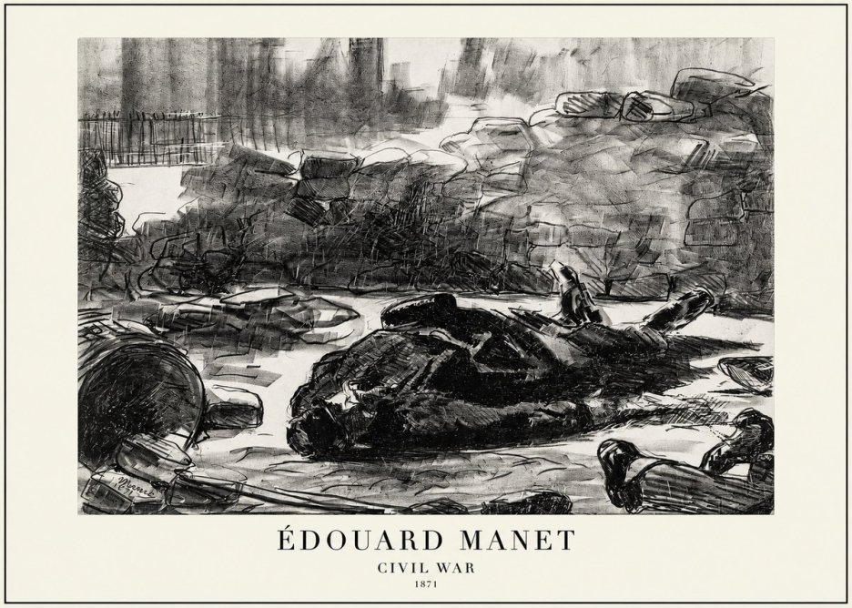 Édouard Manet Civil War No1 - Póster