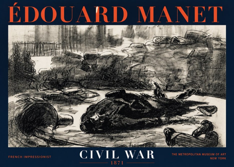 Édouard Manet Civil War No4 - Póster