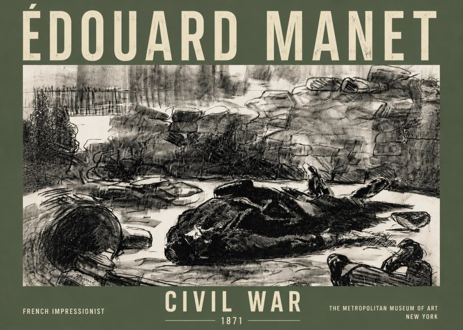 Édouard Manet Civil War No5 - Póster