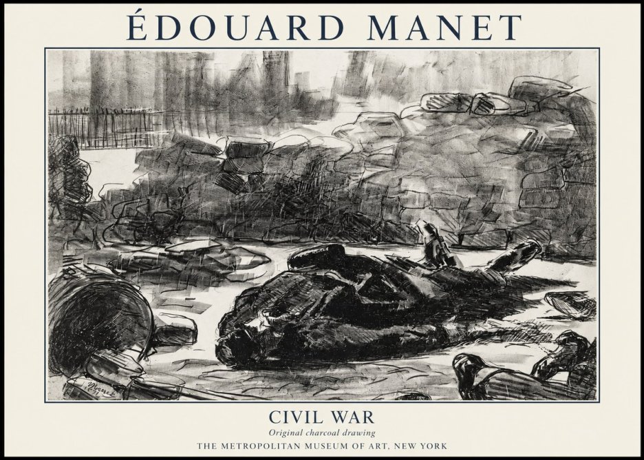 Édouard Manet Civil War No6 - Póster