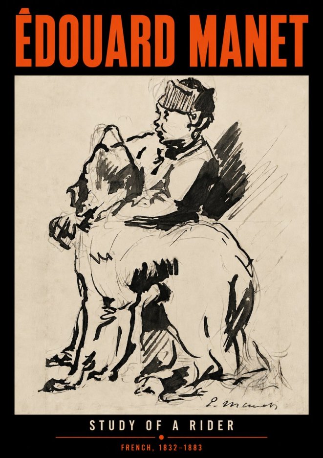 Édouard Manet Study of a Rider No6 - Póster