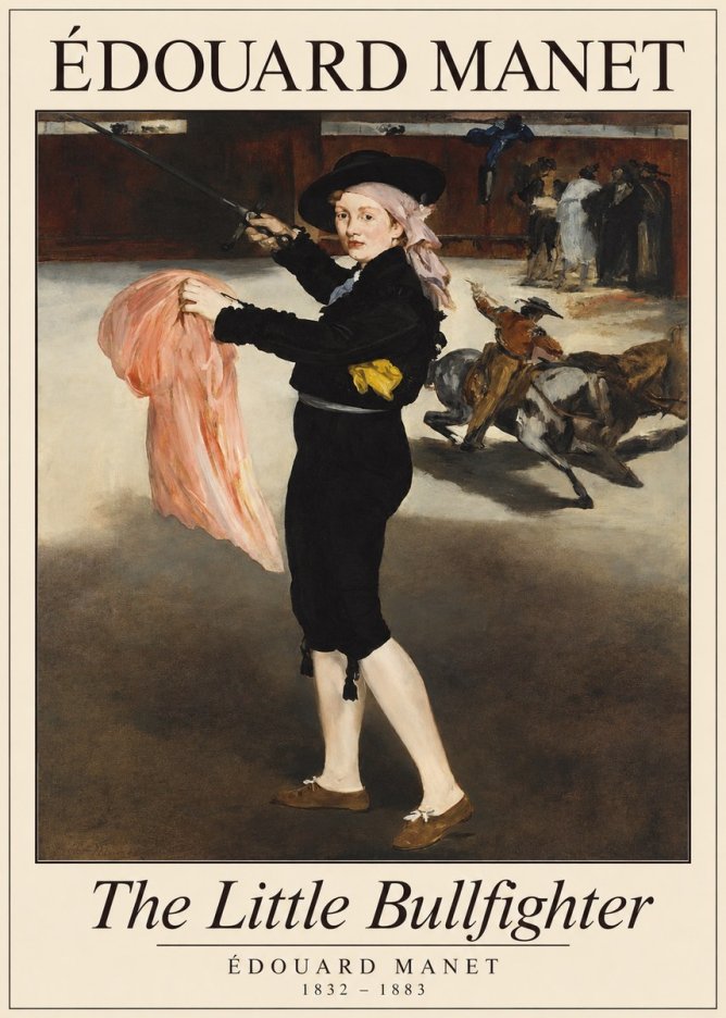 Édouard Manet The Little Bullfighter No1 - Póster