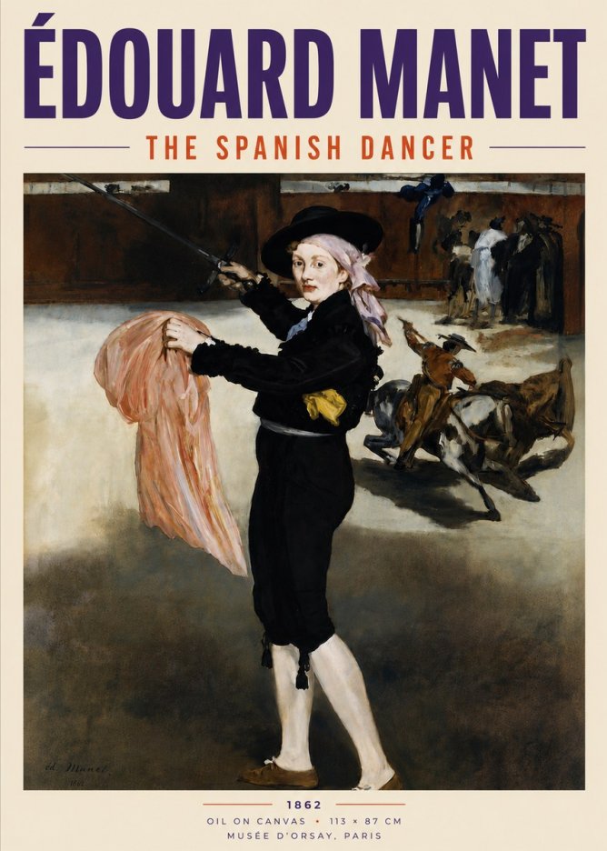 Édouard Manet The Little Bullfighter No5 - Póster