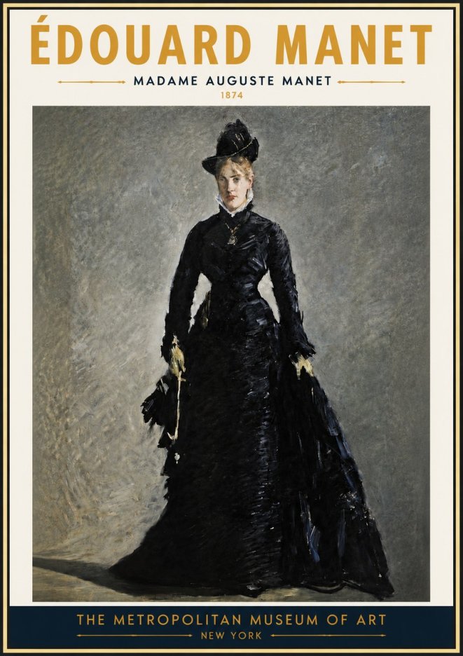 Édouard Manet Madame Auguste Manet No4 - Póster