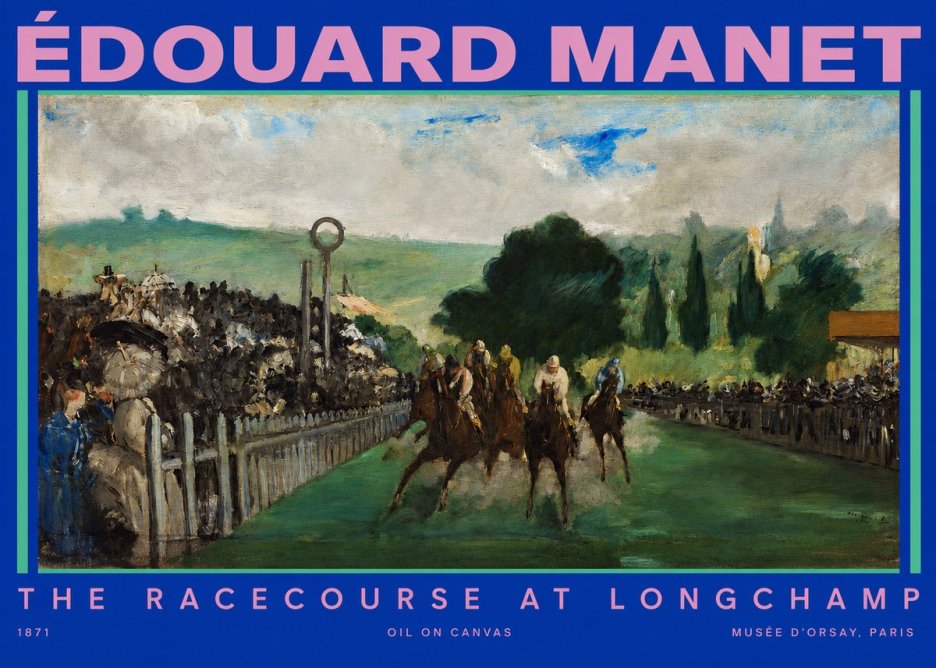 Édouard Manet The Racecourse at Longchamp No2 - Póster
