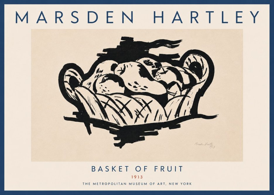 Marsden Hartley Basket of Fruit No5 - Póster