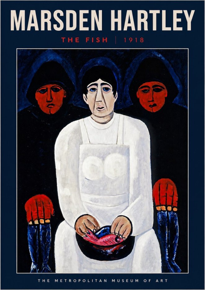Marsden Hartley The Fish No4 - Póster