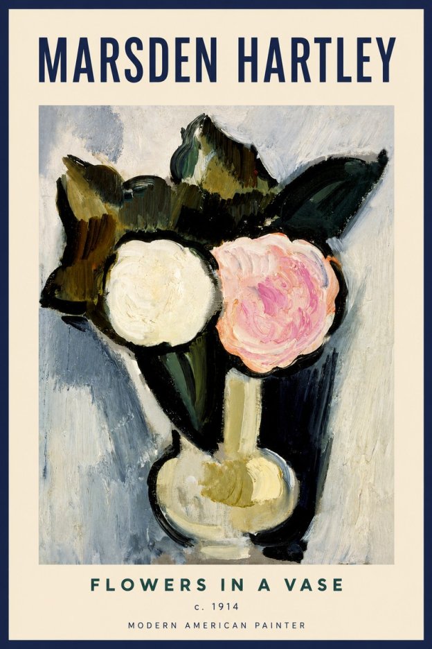 Marsden Hartley Flowers in a Vase No3 - Póster