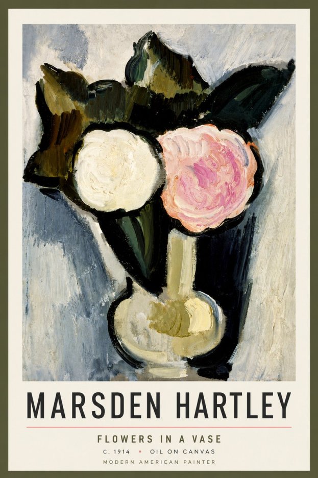 Marsden Hartley Flowers in a Vase No5 - Póster