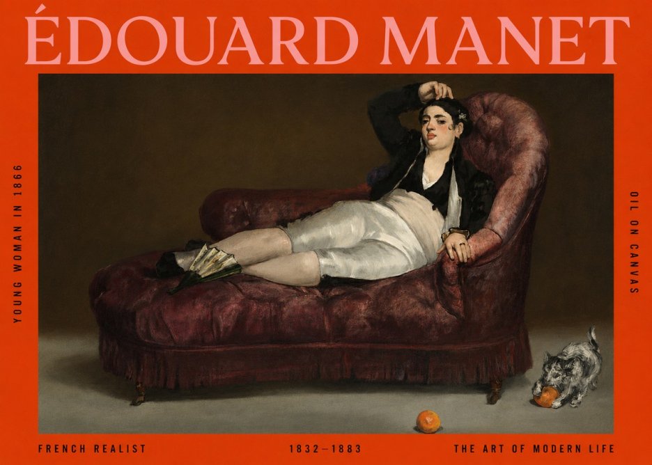 Édouard Manet Young Woman in 1866 No2 - Póster