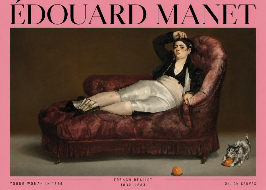 Édouard Manet Young Woman in 1866 No3 - Póster