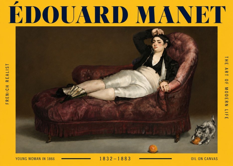 Édouard Manet Young Woman in 1866 No5 - Póster