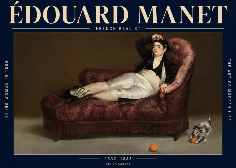 Édouard Manet Young Woman in 1866 No6 - Póster