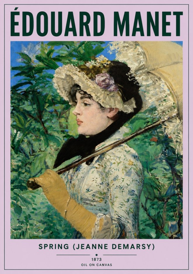 Édouard Manet Spring (Jeanne Demarsy) No6 - Póster