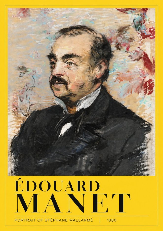 Édouard Manet Portrait of Stéphane Mallarmé I No4 - Póster