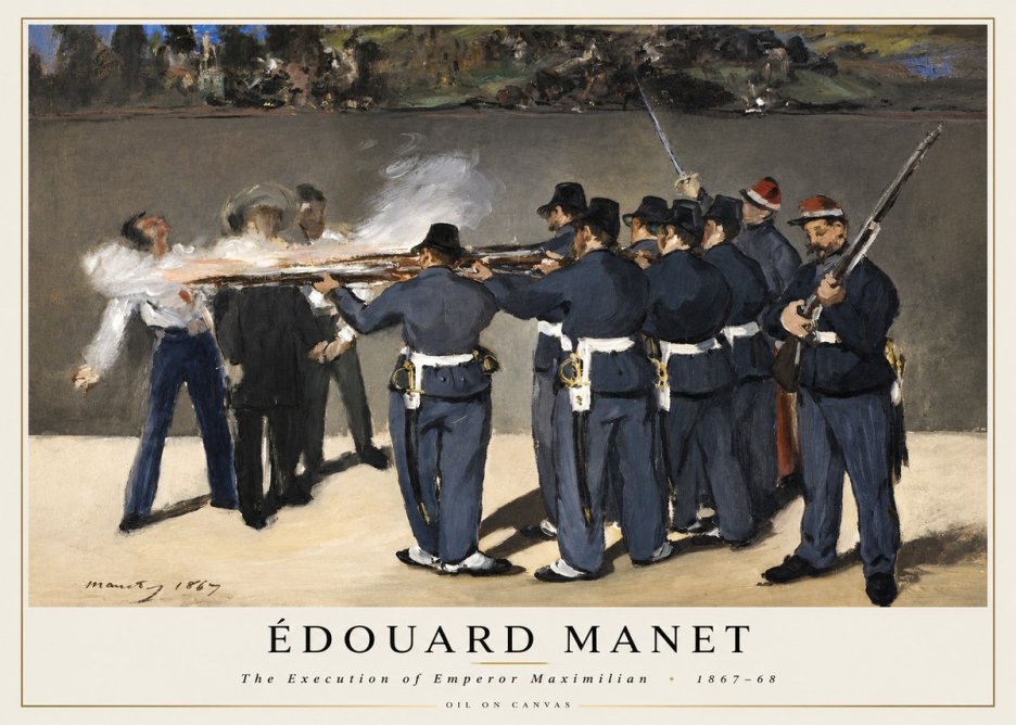 Édouard Manet The Execution of Emperor Maximilian No5 - Póster