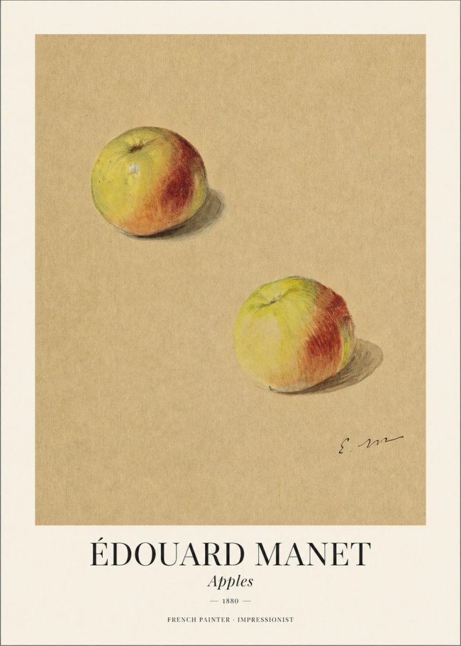 Édouard Manet Apples No1 - Póster