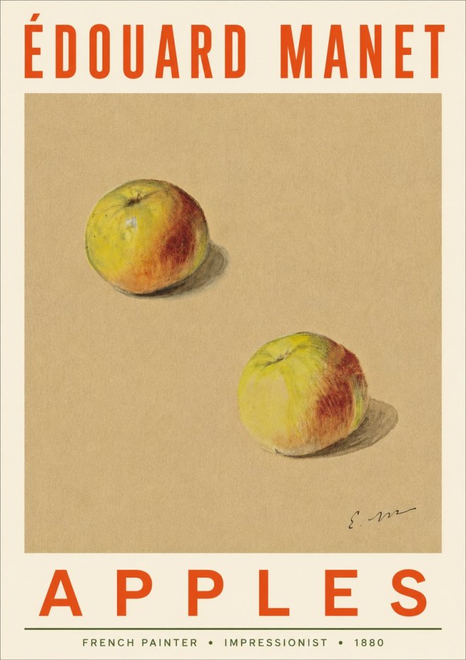 Édouard Manet Apples No4 - Póster