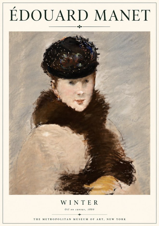 Édouard Manet Winter No4 - Póster