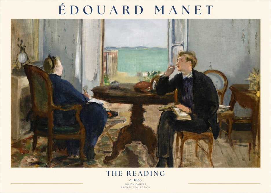 Édouard Manet The Reading No1 - Póster