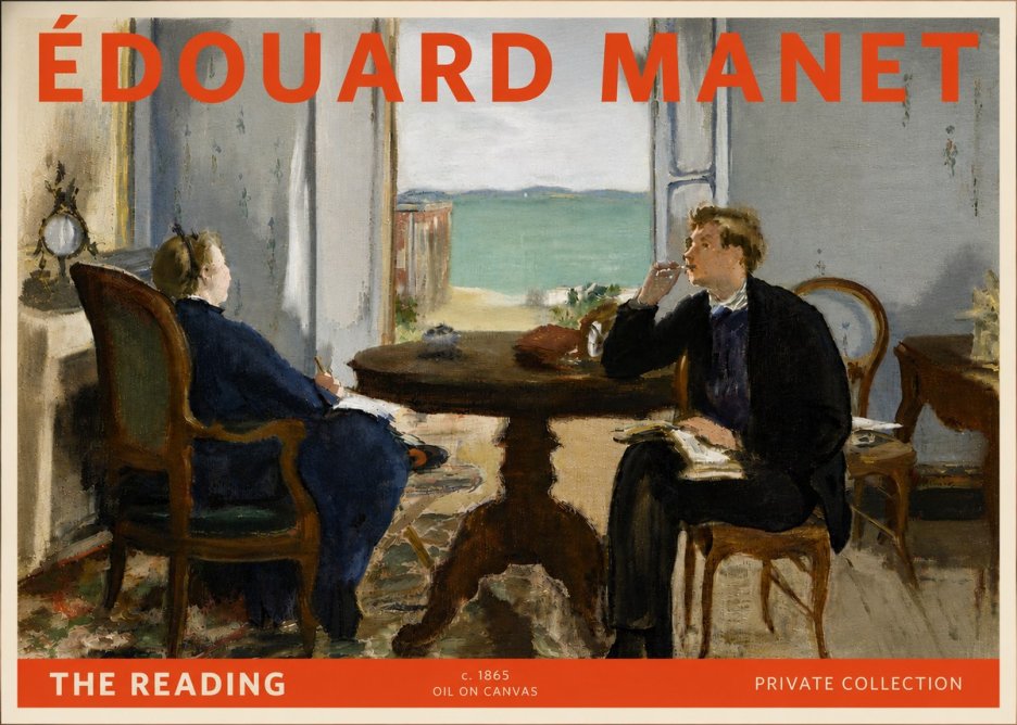 Édouard Manet The Reading No6 - Póster