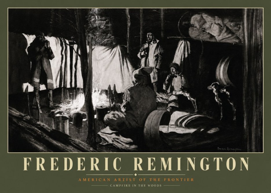 Frederic Remington A Trapper's Camp No3 - Póster