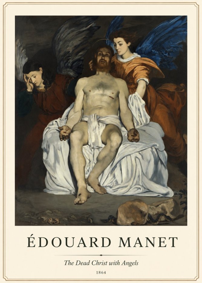 Édouard Manet The Dead Christ with Angels No1 - Póster