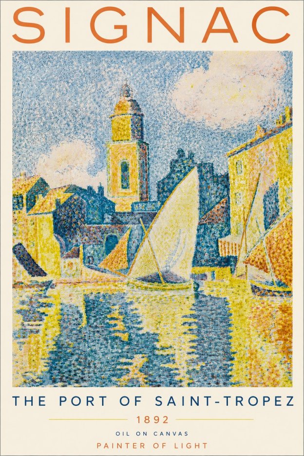Signac The Port of Saint-tropez No4 - Póster