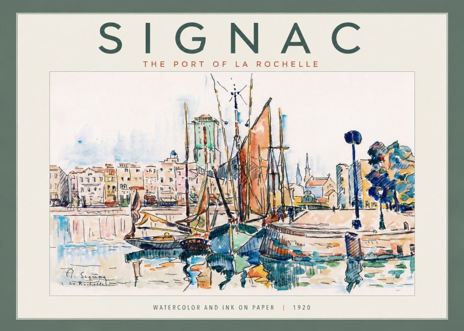 Signac The Port of La Rochelle No4 - Póster