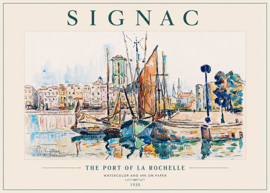 Signac The Port of La Rochelle No6 - Póster