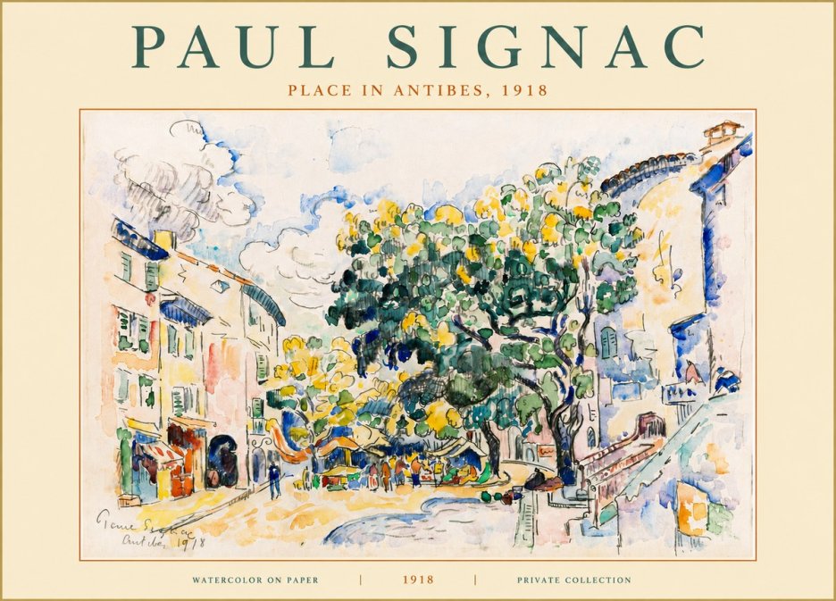 Signac Place in Antibes, 1918 No6 - Póster