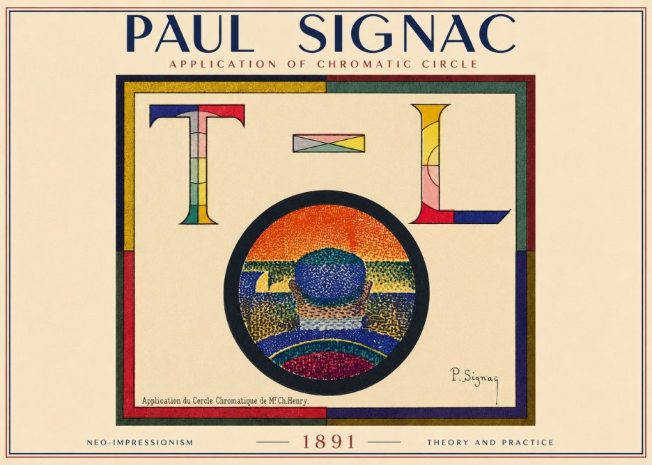 Signac Application of Chromatic Circle No3 - Póster